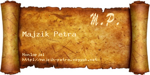 Majzik Petra névjegykártya